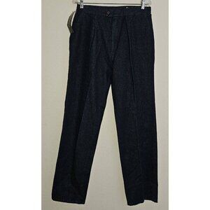 VTG NWT Zacari Jeans 32 Long Dark Wash Denim Pants Pleated IC Isaacs Elastic